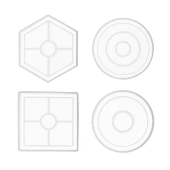 

1 Set DIY Cup Mat Mould Simple Coaster Mold Silicone Molds Epoxy Resin Mold for Office Crafts Home