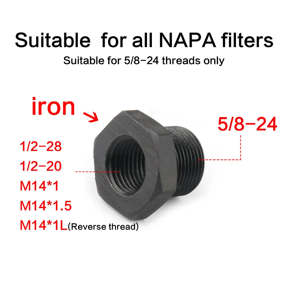 

Iron 1PCs of 1/2-28 1/2-20 M14x1 M14x1.5 M14x1L For Barrel Thread Adapter for .223 .308 AK47 AK74 SKS Suitable for all NAPA