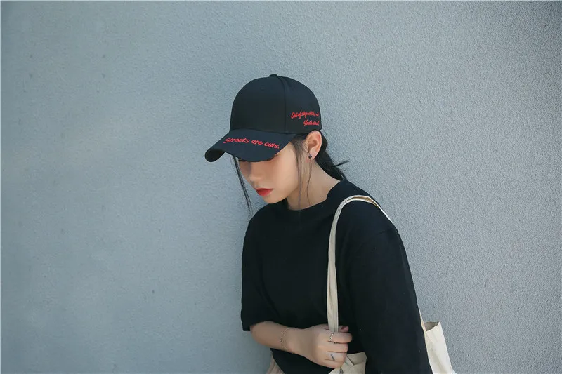 New Fashion Black Hat Women Korean Couple Hip Hop Baseball Caps Men Sun Hat Student Cap Gorra Hombre Snapback Embroidery 2020    (12)