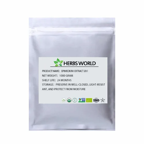 Epimedium-extracto de hierba de cabra caliente, Icariin, 100%, 20:1, soporte avanzado de Libido