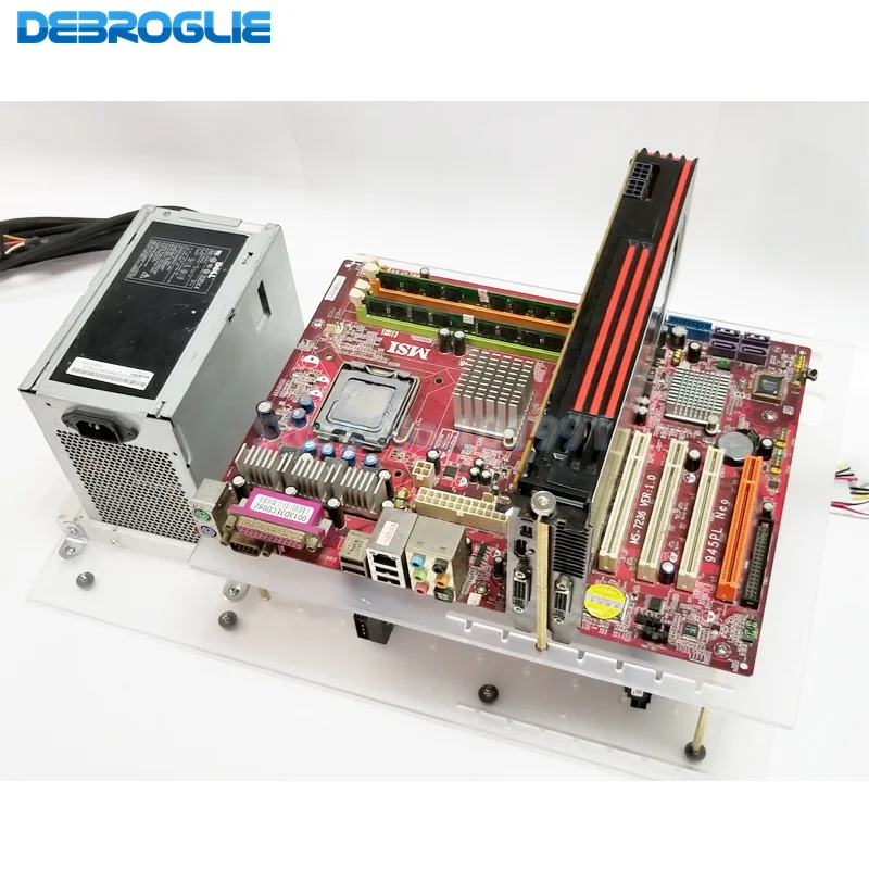 ITX MATX ATX motherboard DIY open chassis transparent bracket double support 10 hard drive ATX power discrete graphics card rack