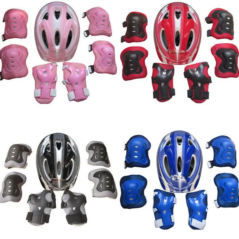 Новая детская Защитная шляпа для мальчиков и девочек, шлем, наколенники и налокотники, набор для велоспорта, велосипед, защитный