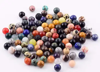 

8mm natural stone round beads loose beads 100 mixed stone beads,random mixing box necklace bracelet earrings jewelry accessories