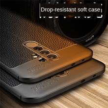 Wolfsay Soft TPU Case For Xiaomi Redmi 9 Case Leather Texture Silicone Phone Cover For Xiaomi Redmi 9 Coque for Xiaomi Redmi 9