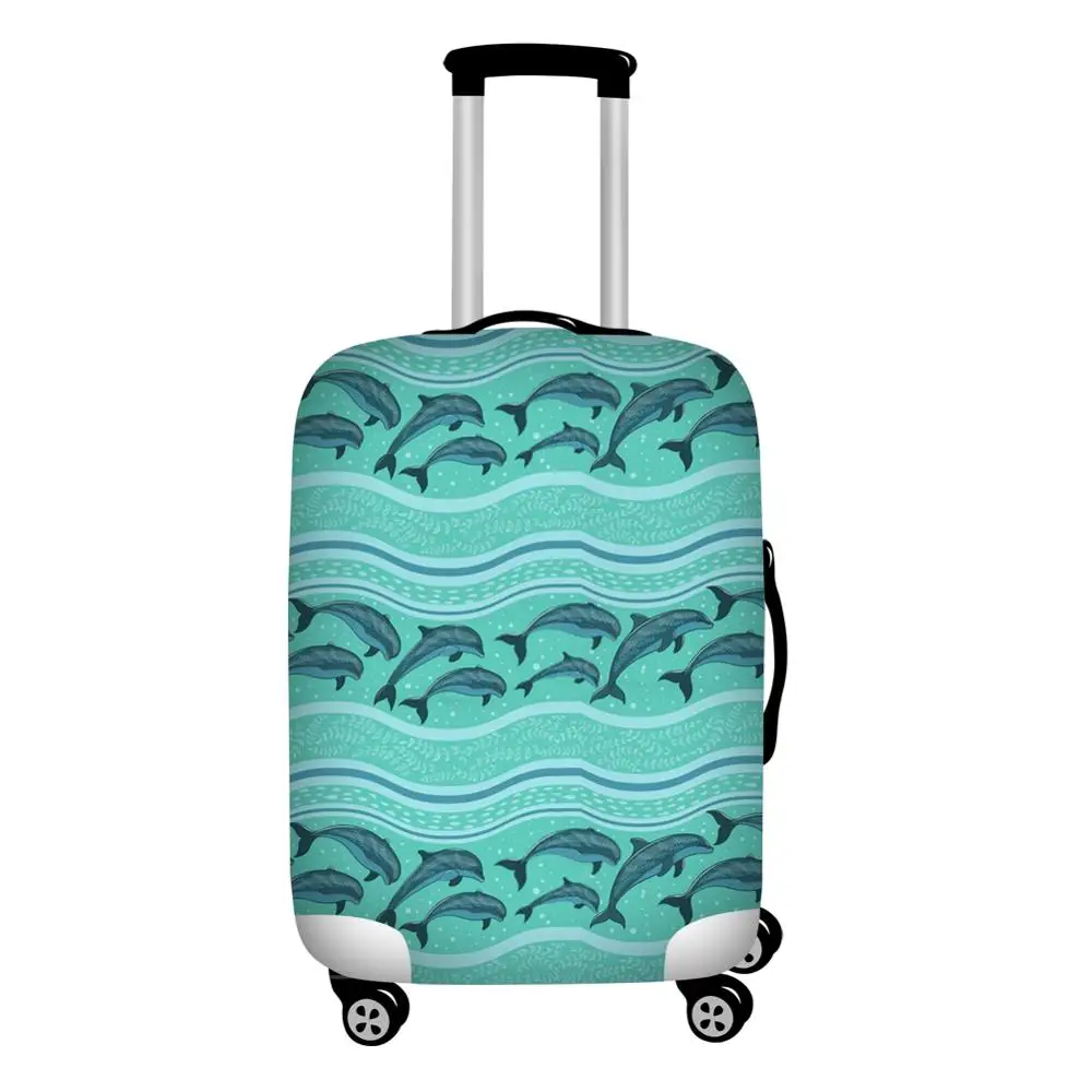 Twoheartsgirl Океанский стиль Дельфин принт чемодан защитный Пылезащитный Чехол Эластичный 18-32 дюймов Дорожный чемодан Крышка багажные чехлы - Цвет: Z4566