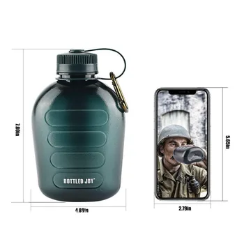 

1L water bottle Military Canteen Water Bottle Outdoor Sports Hiking Camping Water Bottle Portable With Strap 2020