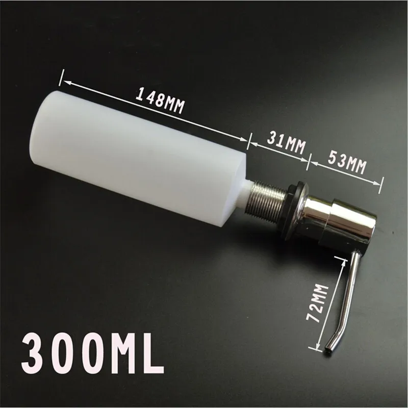 300ML Kitchen Sink Soap Dispenser Stainless Steel Liquid Soap Bottle Extension Tube Kit Lotion Detergent Dispenser Accessories soap dispenser