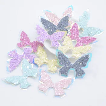 

15Pcs Double Layer Gleamy PU Patches Glitter Butterfly Appliques for DIY Clothes Shoes Hat Headwear Hair Clips Sticker Decor L29