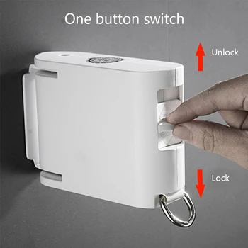 

4.2m Retractable Clothesline Laundry Dryer Durable TPU Tape Drying Rack With Lock Switch Indoor Outdoor Laundry Hanger Products