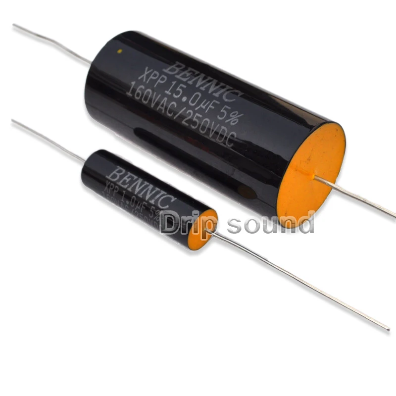 2pcs 0.22uF-18uF 250V Speaker Frequency Divider Amplifier Crossover Loudspeakers Filter Circuit Non-Polarity Capacitor