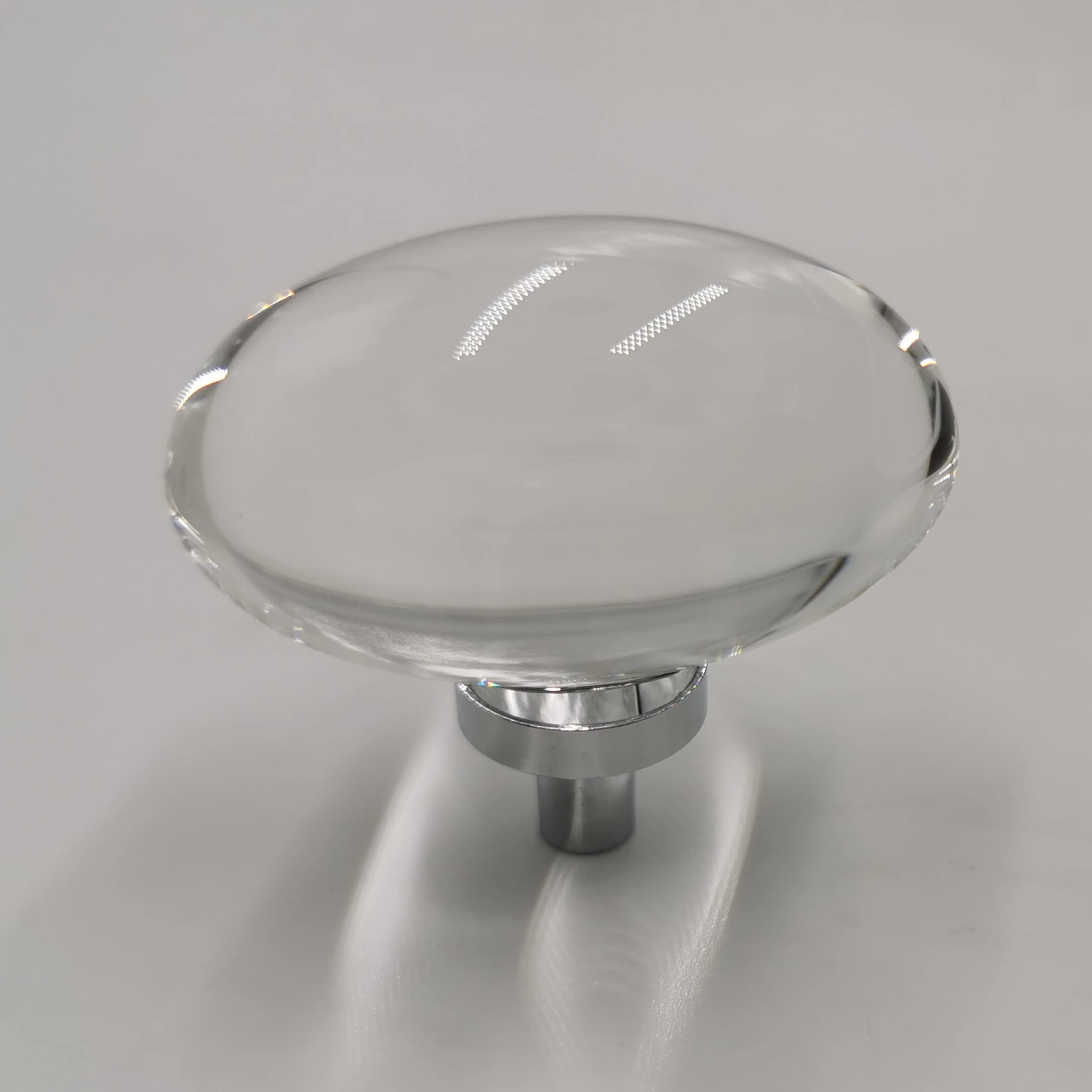 Oval Crystal Glass Knob Clear Cabinet Handle And Knob Drawer Pull Dresser Knob Wardrobe Hardware