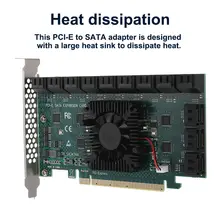 Adaptateur PCI E 3.0 carte d'extension, convertisseur pci express vers SATA pour minage de bureau SA3424 A2 X4