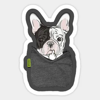 

1PCS French Bulldog Animal Decor Funny Sticker For Backpack Table PVC Skateboard motorcycle helmet Car Styling Car Accessories