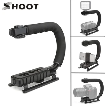 

SHOOT C Shaped Holder Grip Video Handheld Stabilizer for DSLR Nikon Canon Sony Camera SLR Steadicam for Gopro Hero 7 6 vlogging