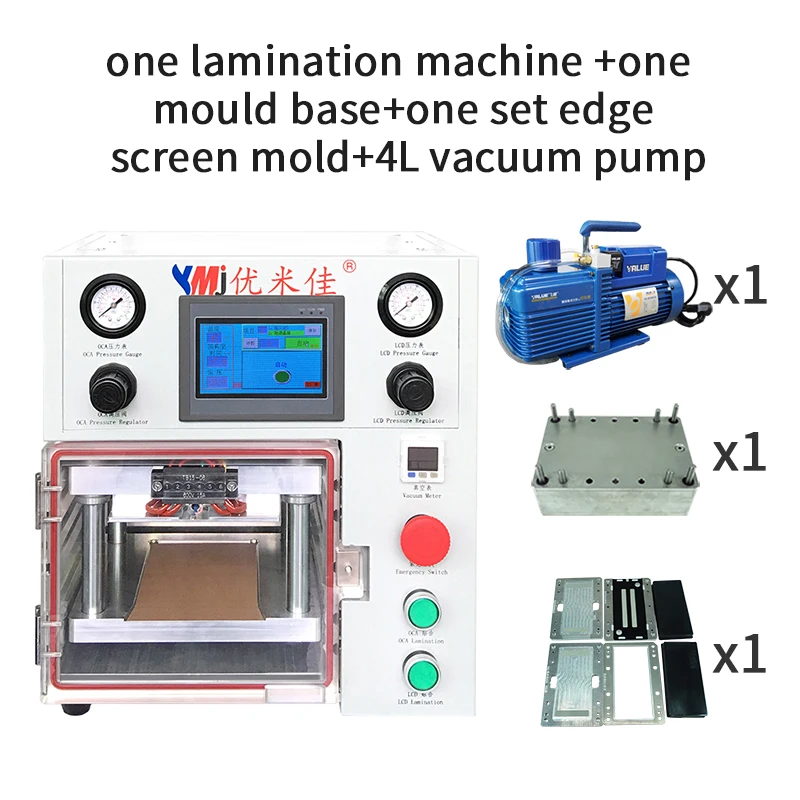 

YMJ lamination machine for samsung edge with vacuum pump and one set free edge mold