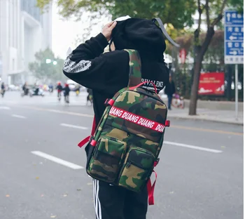 

Hip-hop Style Street Trend Men Backpack Multifunction Teenage School Men Backpack Laptop Rucksack Weekend Travel Cloth Bag D179