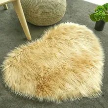 Коврик для домашнего дивана, шерстяной ковер, Пушистый Ковер, разноцветные ковры в форме сердца, 90X70 см, украшение для столовой, для спальни, теплый