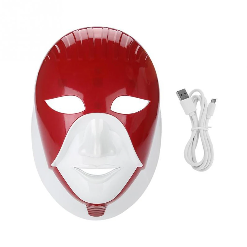 Новейшая фотонная терапия, 7 цветов, красный светильник, терапия, светодиодный, USB перезаряжаемая маска для лица, уход за кожей лица, инструменты, Прямая поставка
