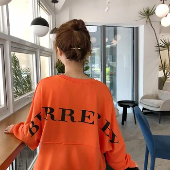 

Streetwear girls long Sweatshirt hoodie Character Print Women loose Sweatshirt O Neck Long Sleeve Pullover Oversized Hoodie