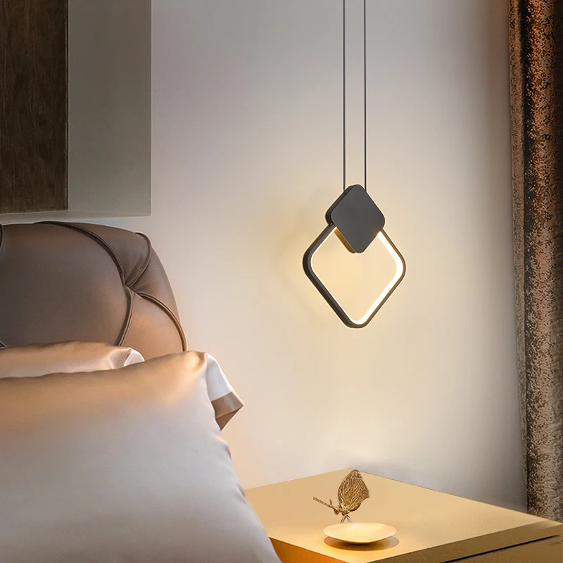 Pendant Lights Pendant Lamp Novelty Nordic Led Pendant Lights For Living Room Bedroom Bedside Bar Wall Decor Lighting Geometry Hanging Lamps Kitchen Fixture
