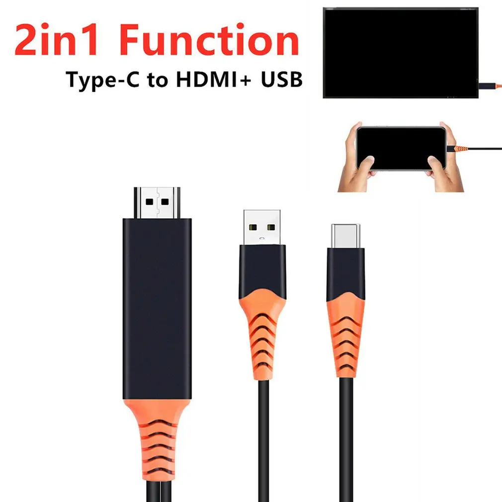 Для samsung Galaxy Note 8 9 S10+ Plus type-C USB-C-HDMI HDTV 4K Кабель-адаптер type C-HDMI кабель