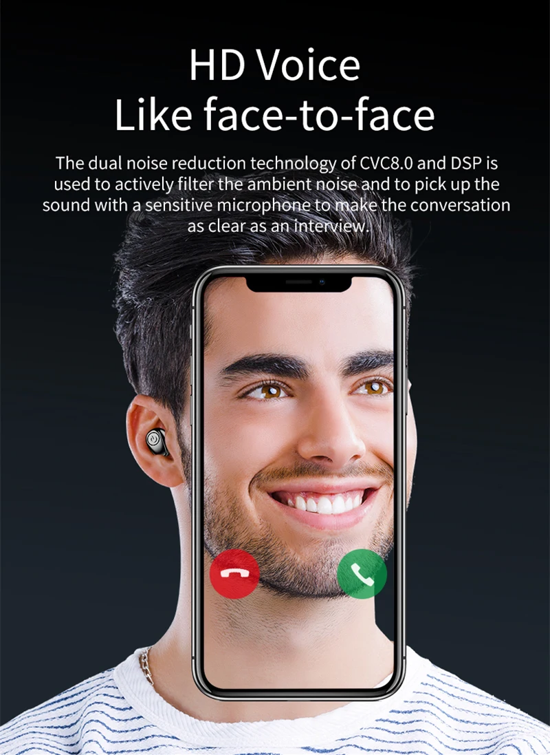 TWS X8 True Wireless Earbuds 5D Stereo 5 0 Bluetooth Earphones Mini IPX5 Waterproof Headfrees with 2200mAh Power Bank