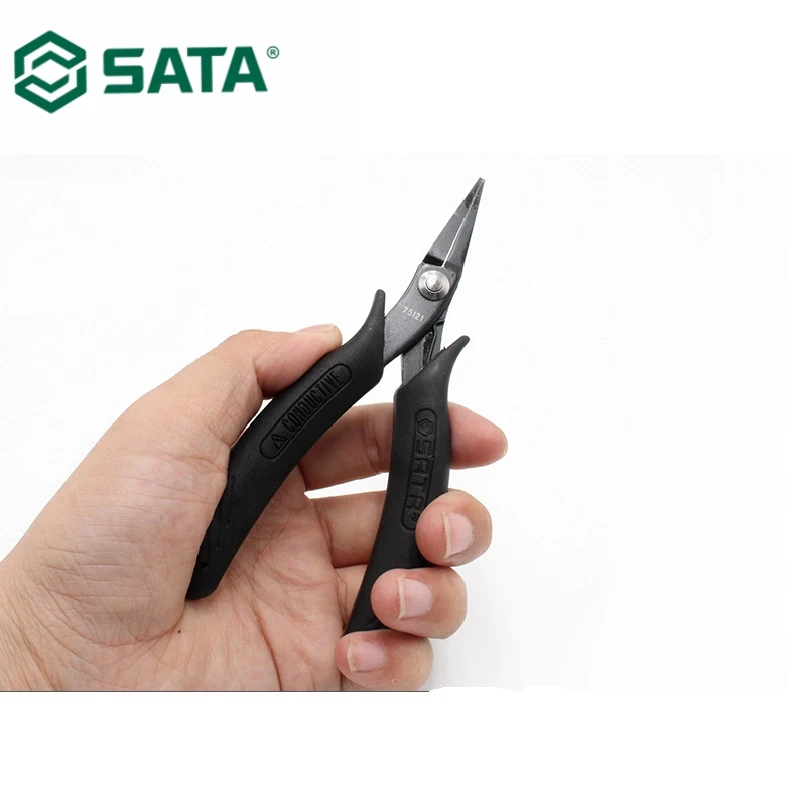 Инструмент SATA " ESD электронные плоскогубцы с антистатической ручкой антистатические прецизионные плоскогубцы 75121