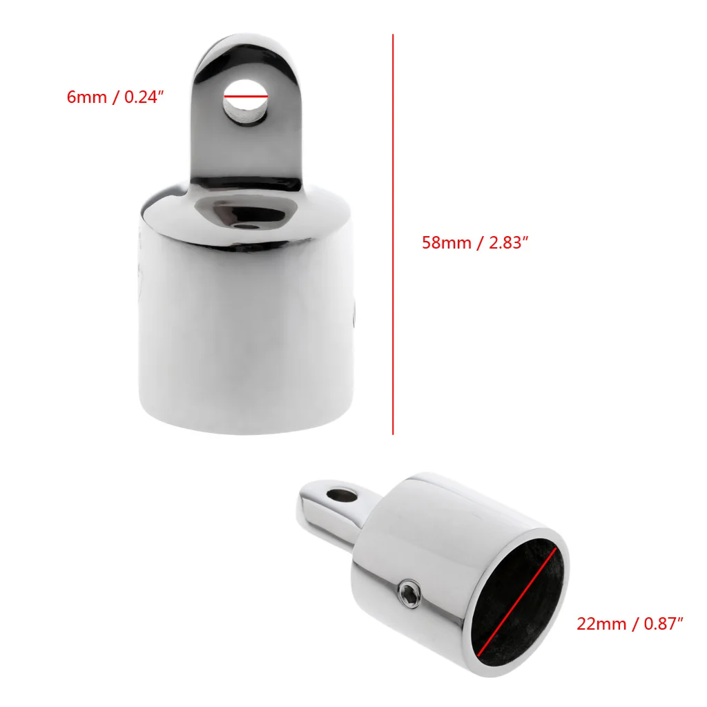 2x Boat Yacht Eye End Cap Bimini Top Fitting Heavy Duty Stainless Steel 22mm 2x Boat Yacht Eye End Cap Bimini Top Fitting Heavy Duty Stainless Steel 22mm