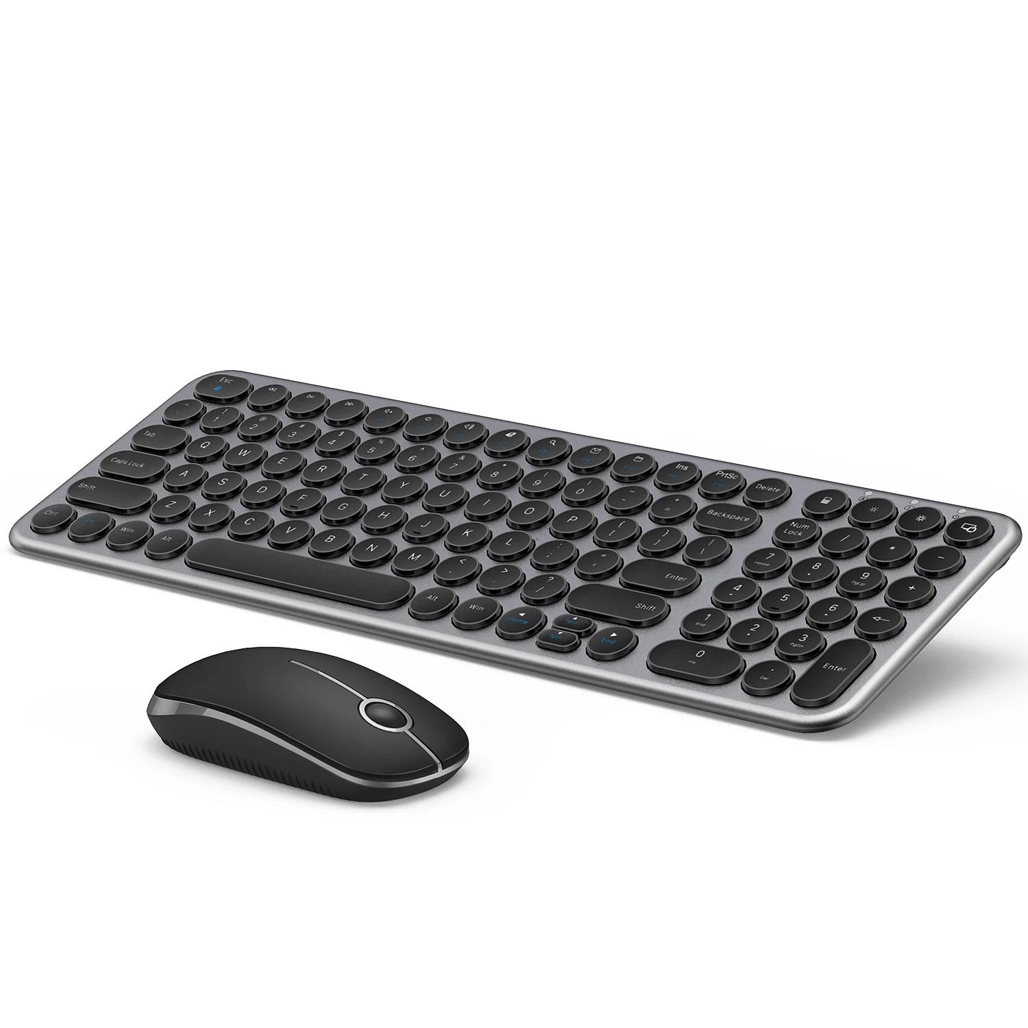 Jelly Comb Wireless Keyboard And Mouse Combo 2.4g Slim Ergonomic Quiet