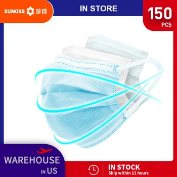 

Face Mask Disposable Anti-Pollution 3 Layers Protection Face Mouth Masks Nonwoven Disposable Mask Hygiene Mask US WAREHOUS