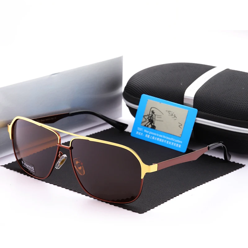 

Fashion Retro Sunglasses Men Polarized Mercede Metal Square Eyewear Outdoor Sports Glasses For Driving Fishing Oculos De Sol 747