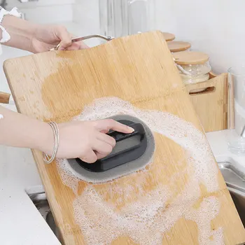 

3pcs/lot Hot Sale Magic Strong Decontamination Bath Cleaning Brush Sponge kitchen Accessories Clean Tools lonchera pokemon