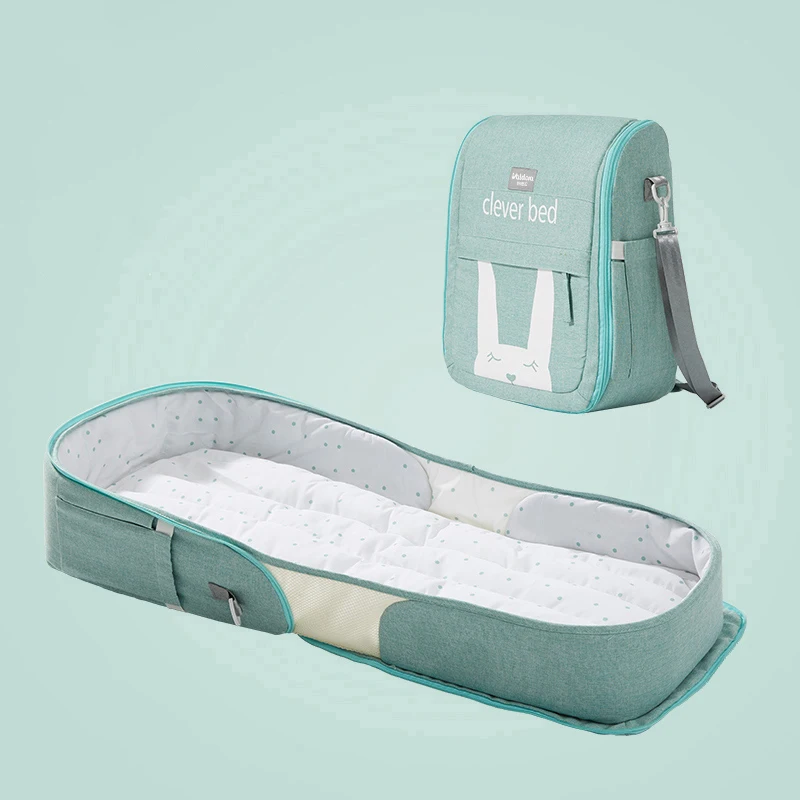 

Portable Bed, Anti-pressure Baby Crib Can Be Folded and Moved To Bed with Newborn Son.