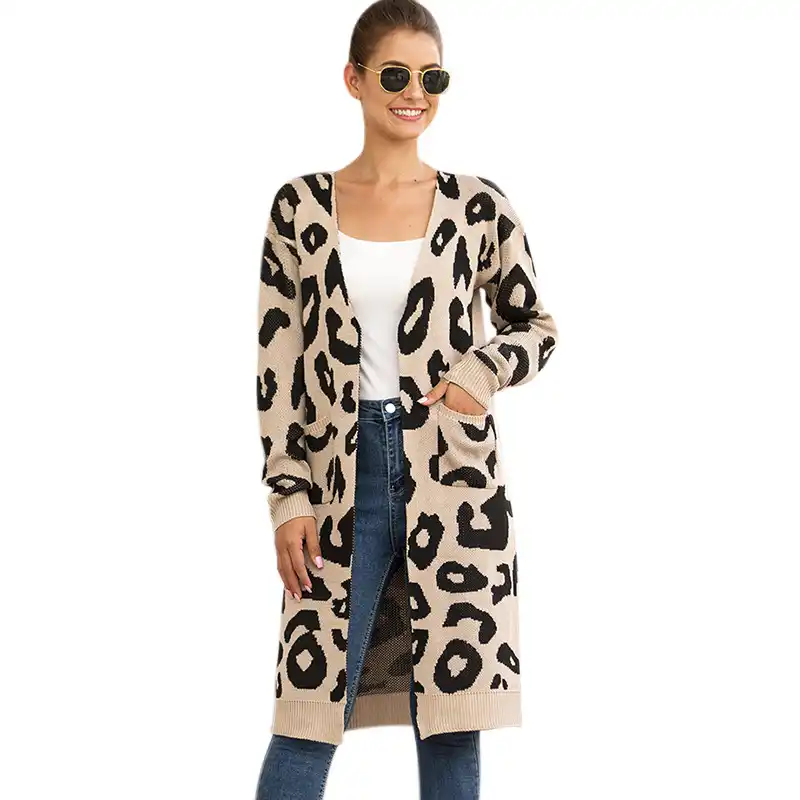 Leopard sweater jacket Clearance