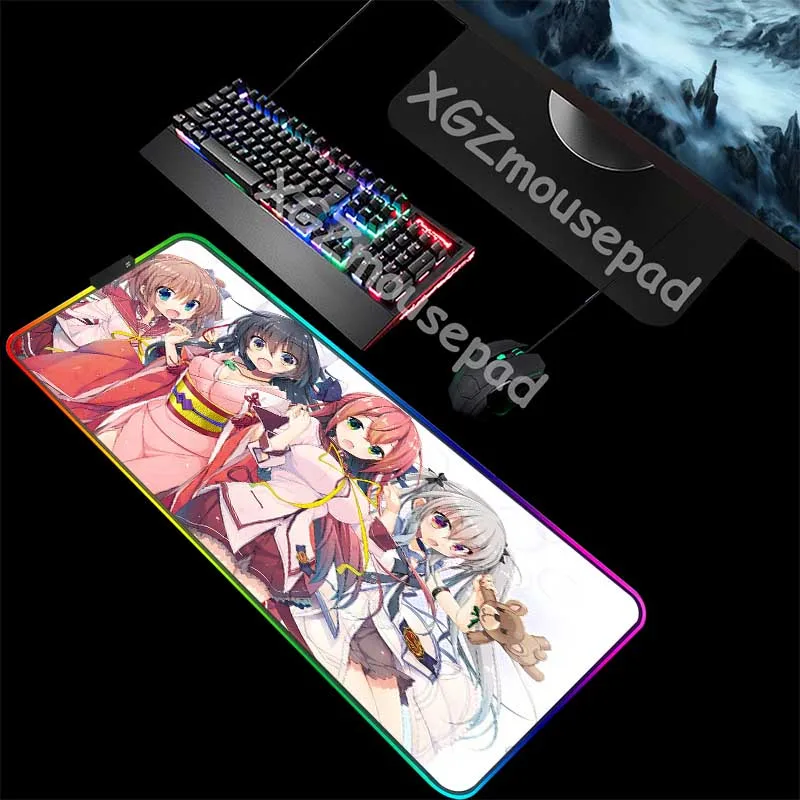 Xgz Large Rgb Mouse Pad Black Lock Edge Anime Plump Boobs Seduction Hd Custom Computer Desk Mat Speed Rubber Stripe Non Slip Xxl Mouse Pads Aliexpress