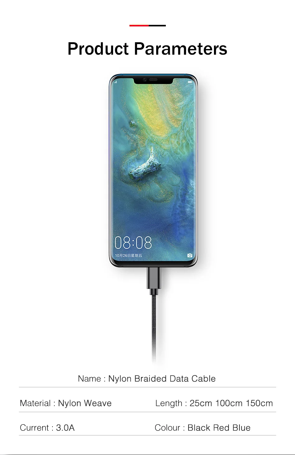 Rock usb type C кабель для samsung huawei Oneplus Быстрая зарядка 3A type-C кабель для зарядки мобильного телефона Дата USB C кабель для Xiaomi