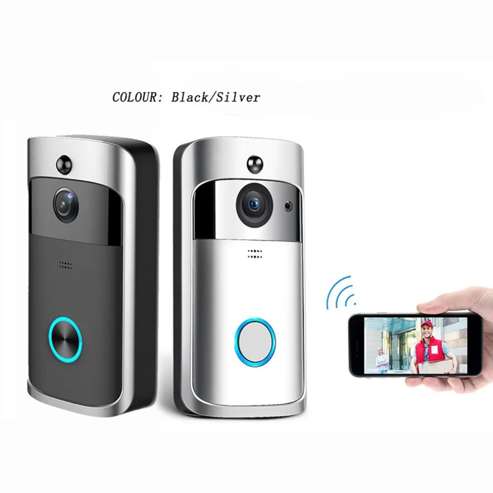

WiFi Smart Wireless Security DoorBell HD 720P Visual Intercom Recording Video Door Phone Remote Home Monitoring Night Vision