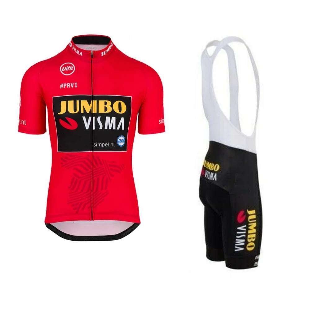 Pro team jumbo visma Roglic VUELTA красный набор велосипедных Джерси дышащий MTB Быстросохнущий