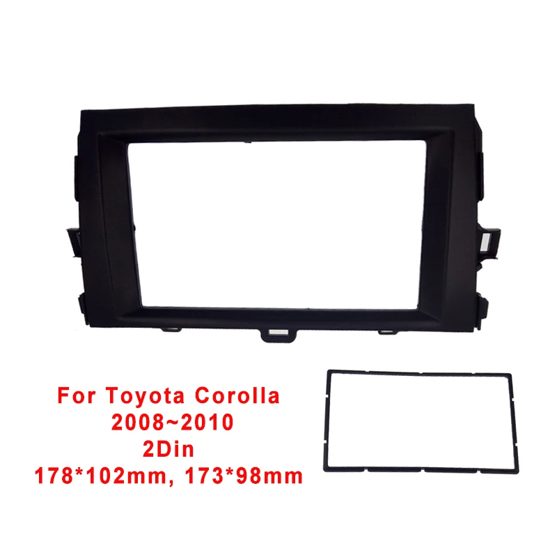 Автомобильный gps DVD рамка радио фасции для Toyota Corolla 2008-2010 панель тире монтажный 2Din Установка отделка комплект
