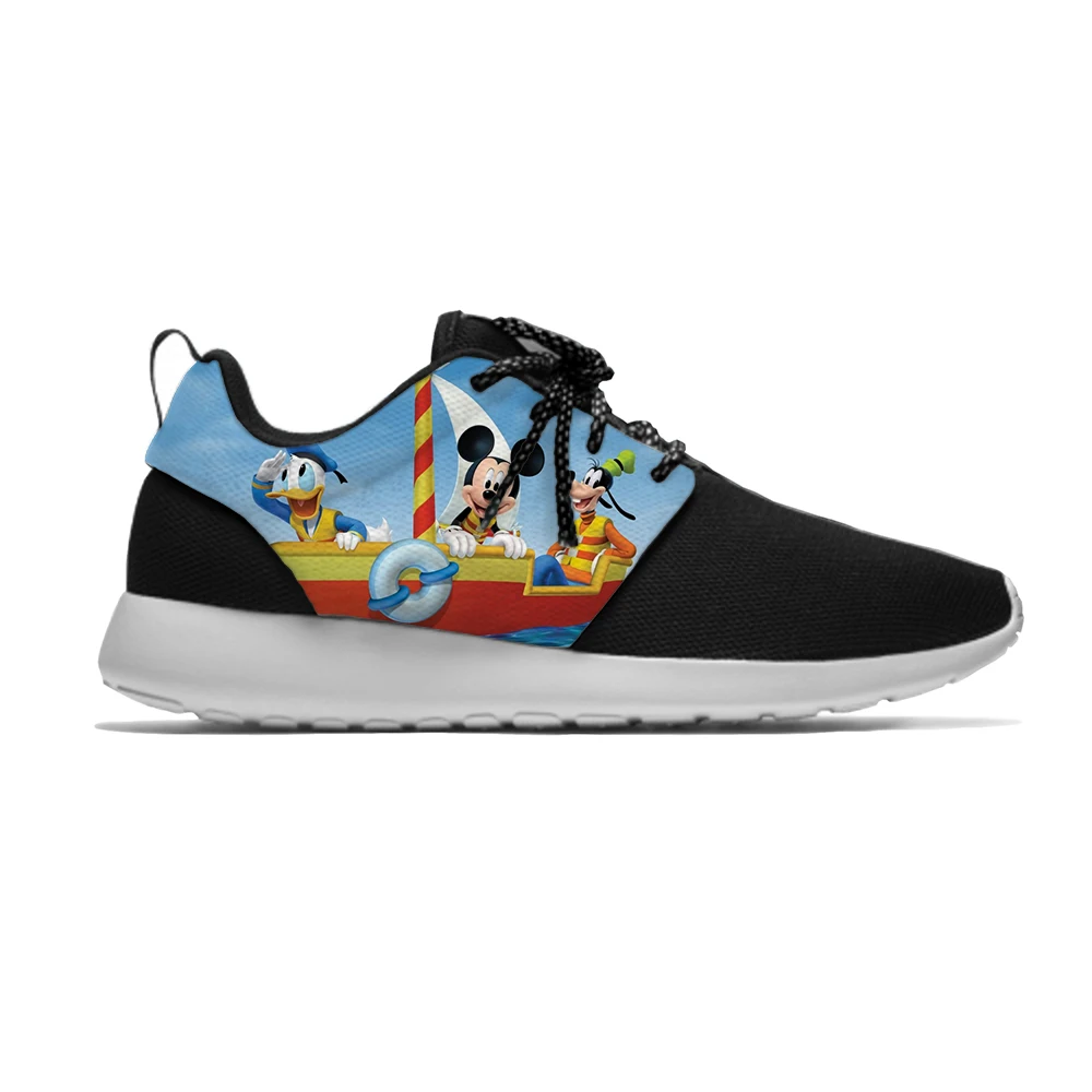 Goofy Donald Mickey Goofy Дональд Микки Маус милый мультфильм 3D принт дети мальчики девочки кроссовки детские дышащие легкие сетчатые кроссовки - Цвет: Goofy Donald Mickey