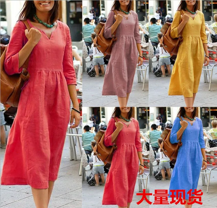 

1323 # Autumn And Winter New Style Large Size Loose-Fit Dress