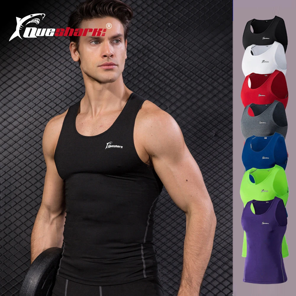 

Men Sports Training Vest Quick Dry Breathable Running Vest Basketball Fitness Bodybuilding Sleeveless Tight Shirt