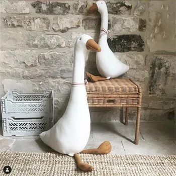

Ins Cute Big 50CM Cotton Goose Stuffed Toys Animal Baby Plush Comfort Dolls Soft Pillow Nordic Home Decor Accessories