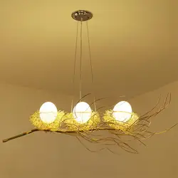 Led Птичье гнездо, Современная Золотая Потолочная люстра, винтажная Восточная промышленная Скандинавская Люстра для гостиной, подвесные