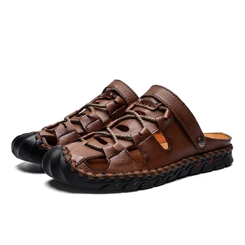 

2020 men sandal herren for sandalias cuir roman playa work sandalet shoes sandalle sandalen erkek transpirables piel slide man