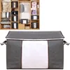 Foldable Closet Organizer Clothing Storage Bags Blankets Storage With Clear Window, Reinforced Handle and Sturdy Zipper 1