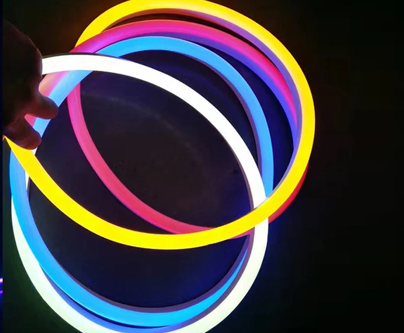 Fanlive 100 м/лот 25*15 мм светодиодный неоновый светильник 14 Вт AC220V 240 в DC12V RGB гибкий неоновый фоновый светильник водонепроницаемый 120 светодиодный s/m
