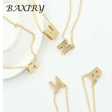 Модное маленькое изящное Оригинальное металлическое колье с буквами, Золотая цепочка, ожерелье, женские аксессуары, кулон, воротник, ювелирное изделие, подарок