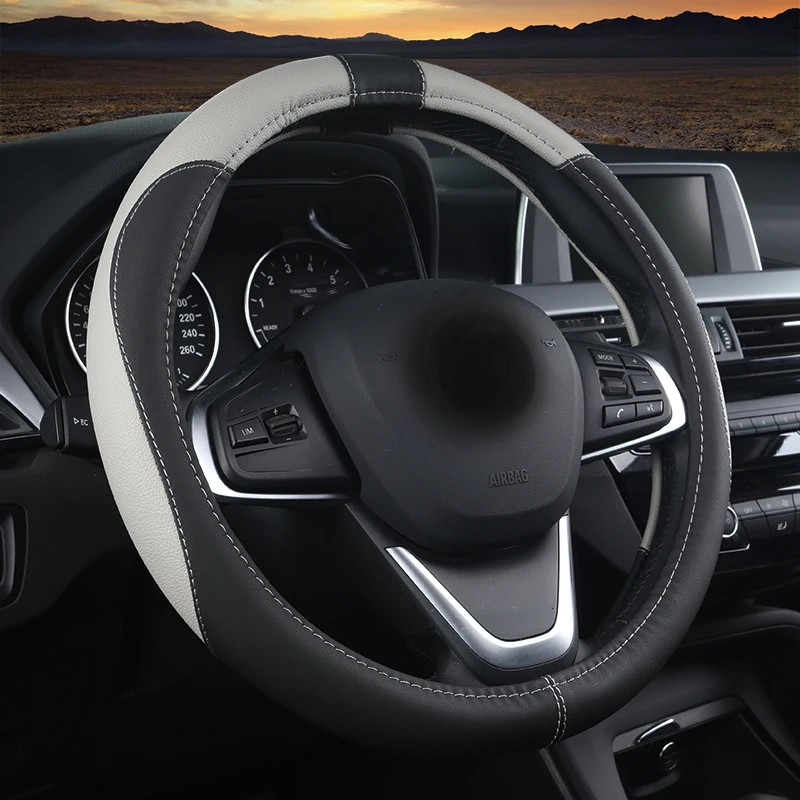 WLMWL кожаный чехол рулевого колеса автомобиля для Toyota все модели rav4 wish land cruiser vitz mark