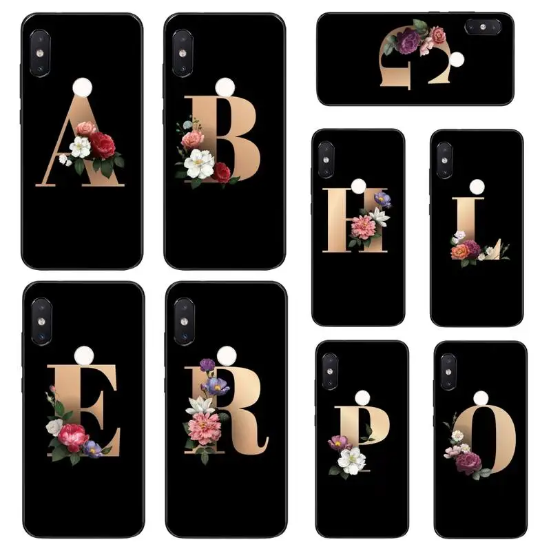 Чехол Babaite для телефона с изображением цветов имени пиона инициалов Xiaomi Mi8 9 10 9T 5 6